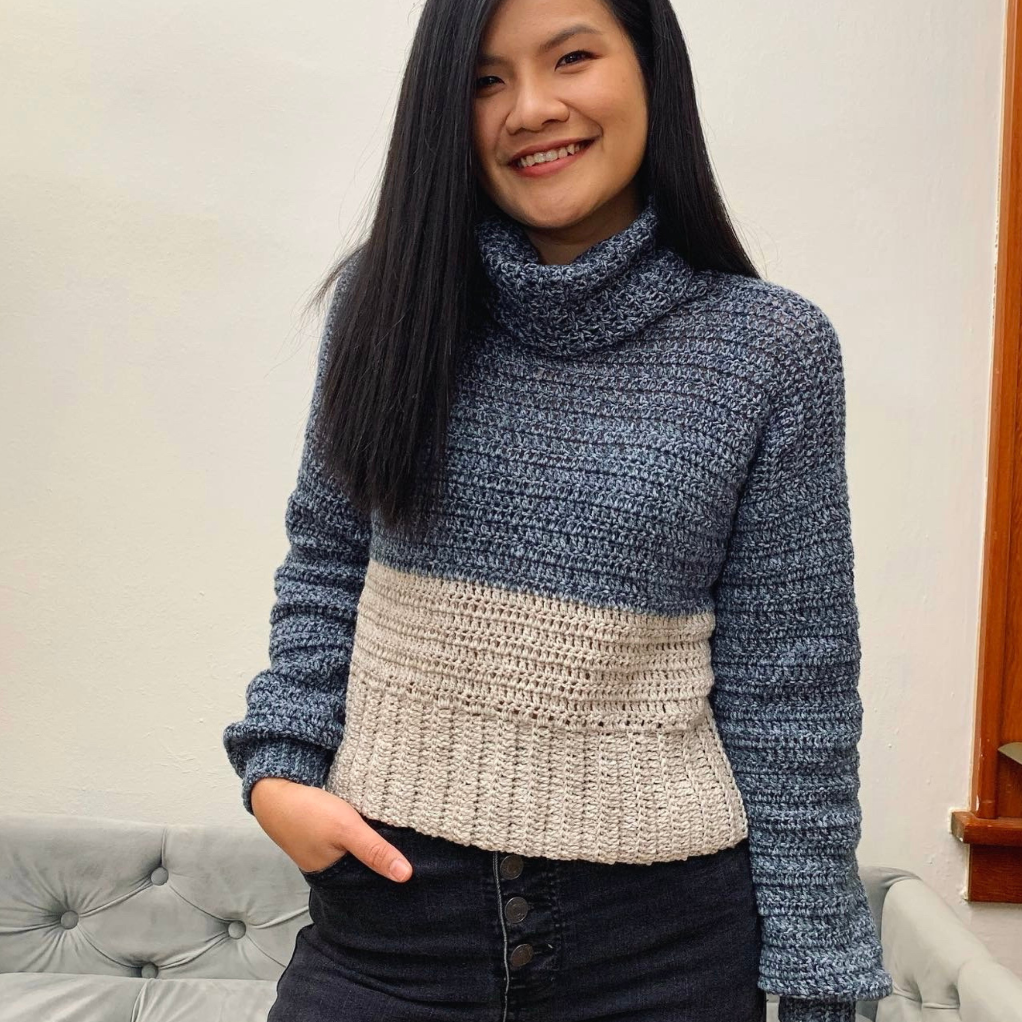 Crochet Turtleneck Pattern: My Birthday Gift - KnitcroAddict