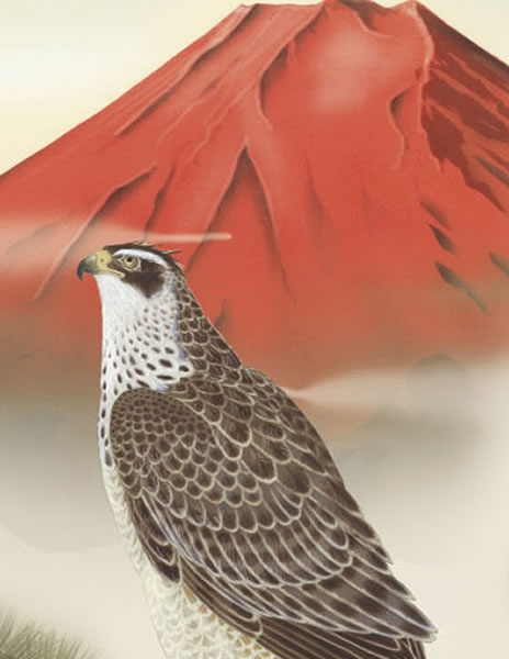 掛け軸 一富士二鷹三茄子