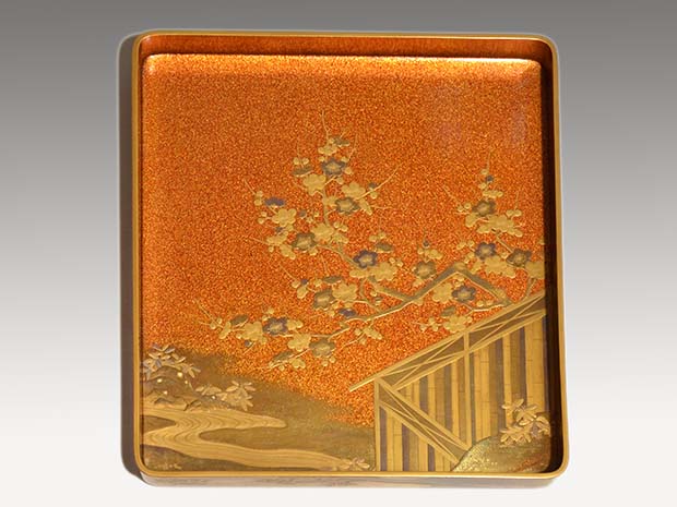 若松蒔絵 文台・硯セット 江戸後期 | 古美術ささき