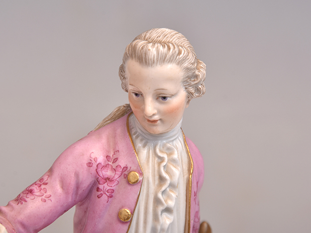 アンティーク マイセン フィギュア 羊飼いの男性 仔羊 ケンドラー原型