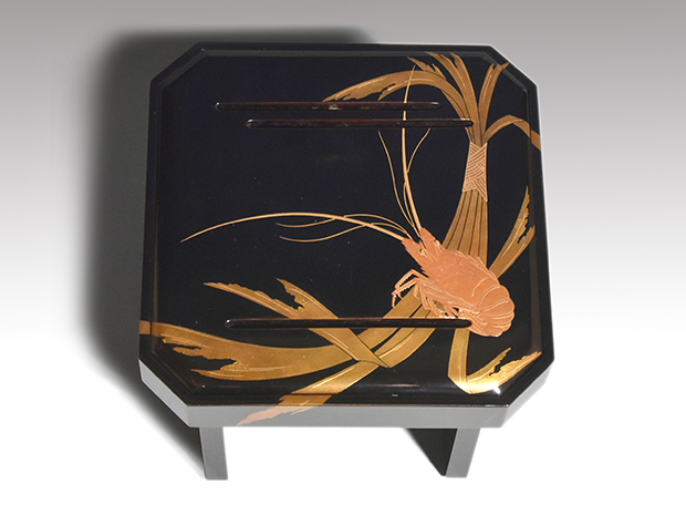 蒔絵花月台 描金師 梶川作 共箱 盃と盃台 | 古美術ささき