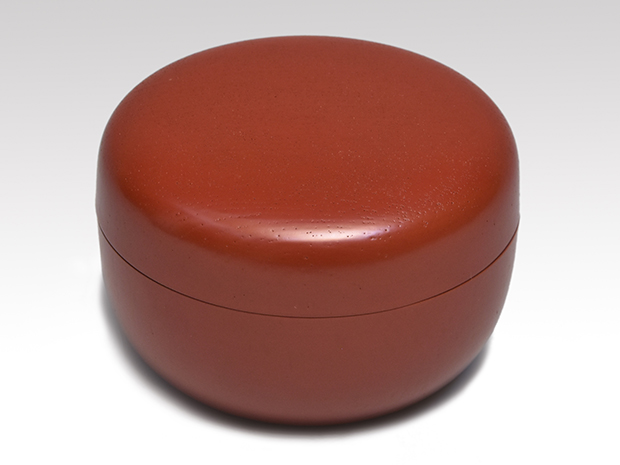 川北良造(作) 槻(欅) 柿合朱 平棗 共箱 人間国宝 未使用 | 古美術ささき