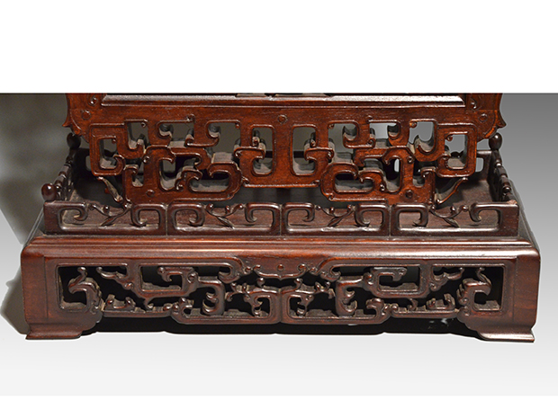 中国硯屏 石板入り紫檀枠 | 古美術ささき