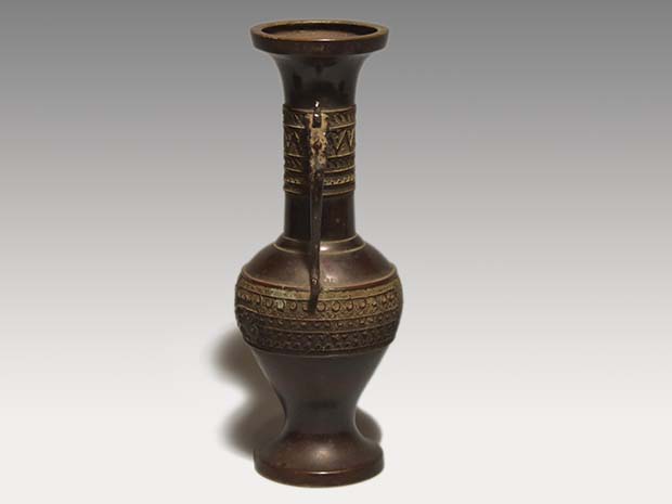 唐銅 耳付花入 | 古美術ささき