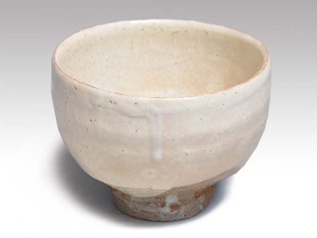 朝日焼 燔師粉引茶碗 十四代 松林豊斎(造) 共箱 鵬雲斎箱書 | 古美術ささき