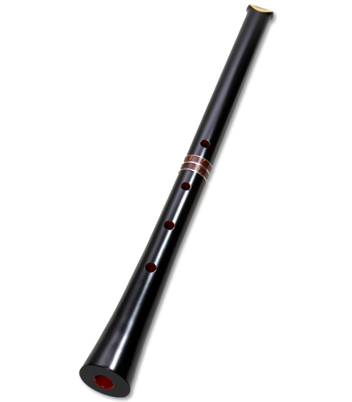蝴蝶宝尺八（楓 黒塗）節無 1.6尺
