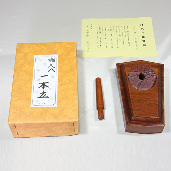 0435尺八立 一本立て(花櫚) ワダ楽器-蝴蝶宝｜木管尺八・しの笛（篠笛