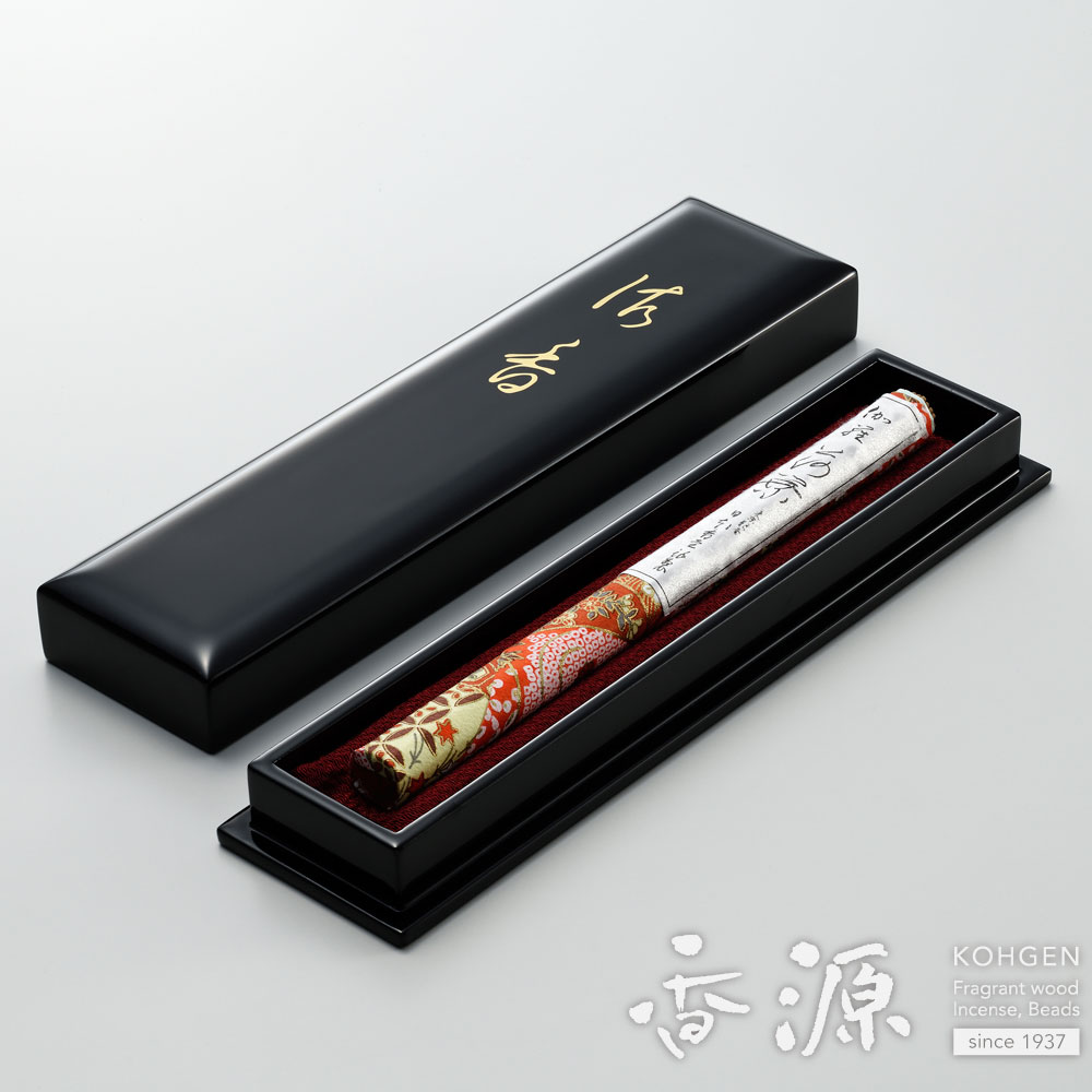 日本香堂 高級 線香 贈答用 ギフト 伽羅荷葉（かよう） 長寸1把入 塗箱