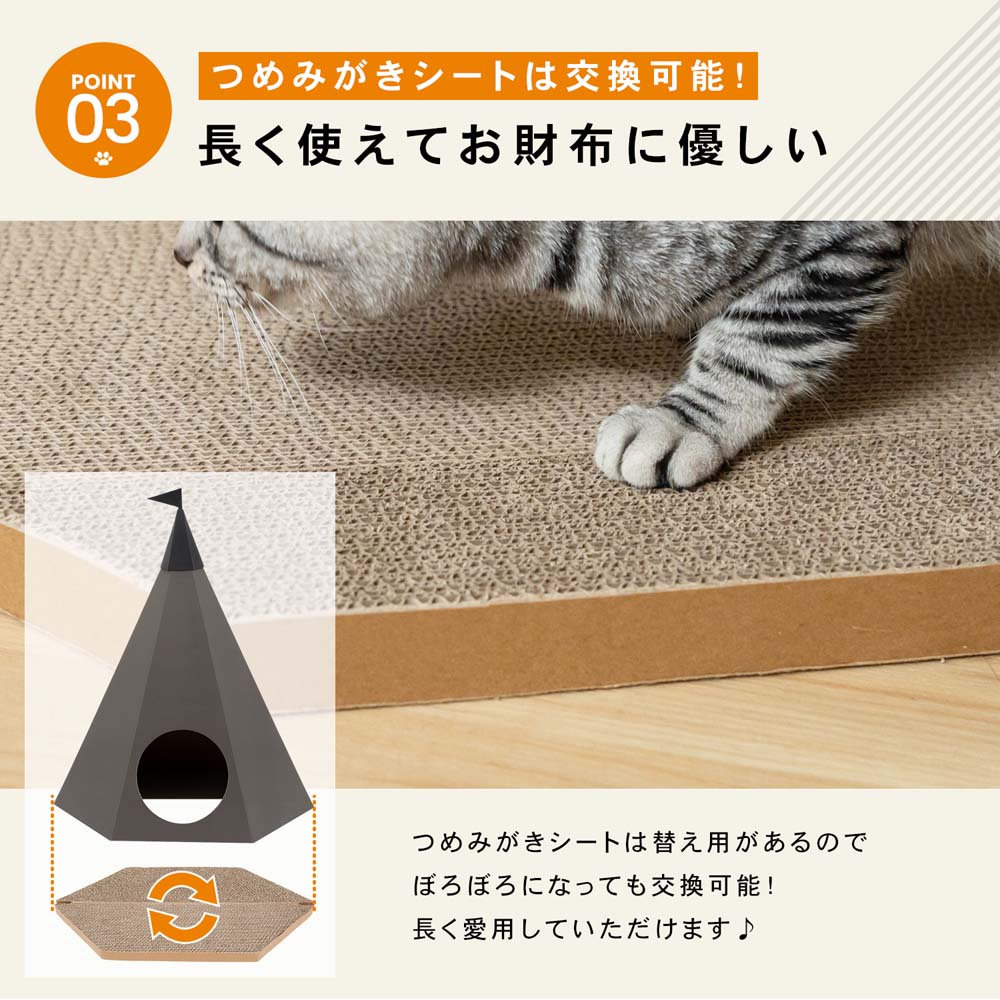 LIFELEX つめみがき ティピー型 ブラック DG12－1931(ブラック