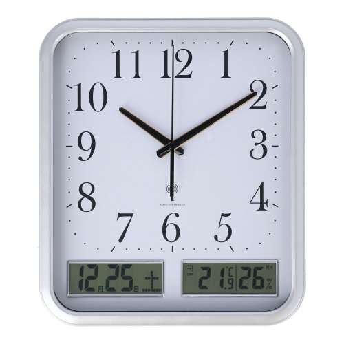 LIFELEX 電波掛時計 FX－7839 シルバー: 家電・照明