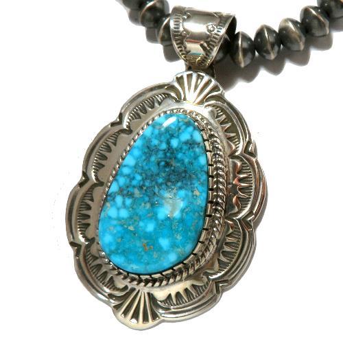 ターコイズ ペンダント インディアンジュエリー ナバホ族、ターコイズ