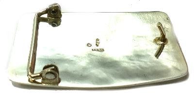 バックル ホピ族製作の オーバーレイ・シルバーバックル