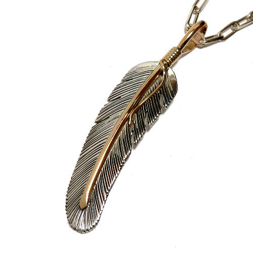 フェザーペンダント 羽型ジュエリー シルバーフェザー Harvey Mace