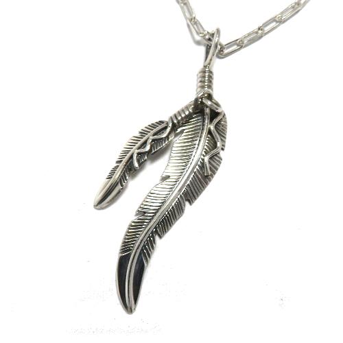フェザーペンダント 羽型ジュエリー シルバーフェザー Harvey Mace