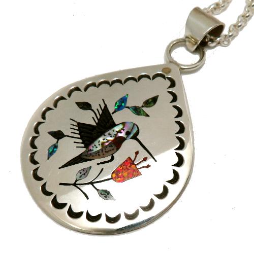 インディアンジュエリー / ズニ族インレイ・ペンダント