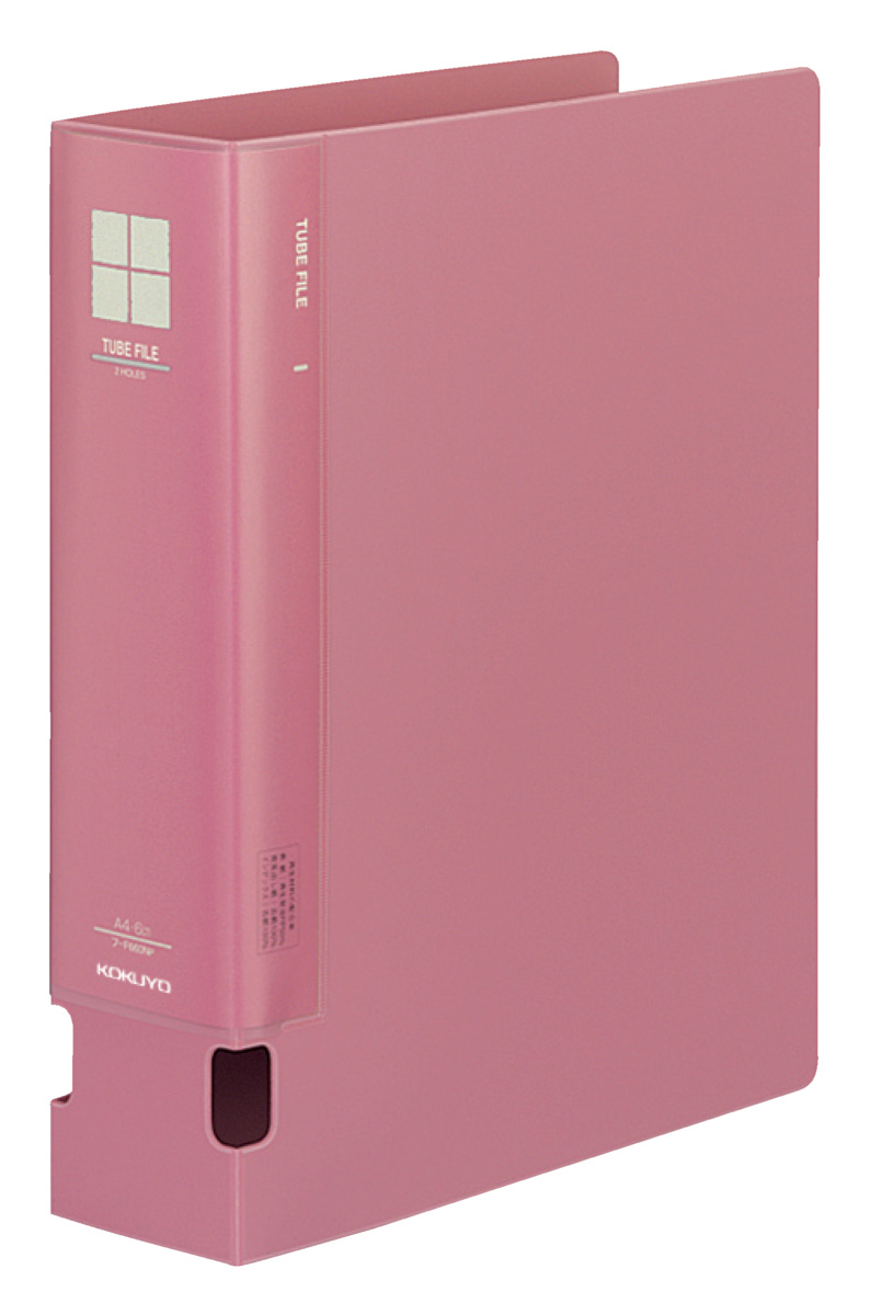 チューブファイル PP A4縦 60mmとじ 2穴ピンク｜文具｜コクヨ