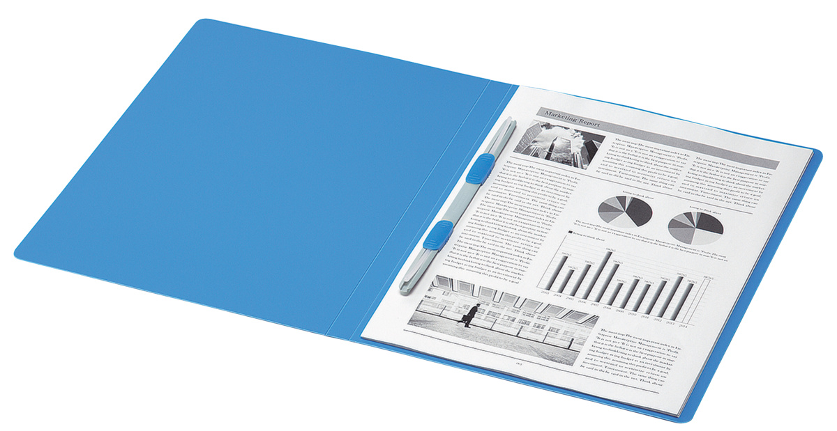 レターファイルPPシート表紙A4縦 12mmとじ2穴青｜文具｜コクヨ