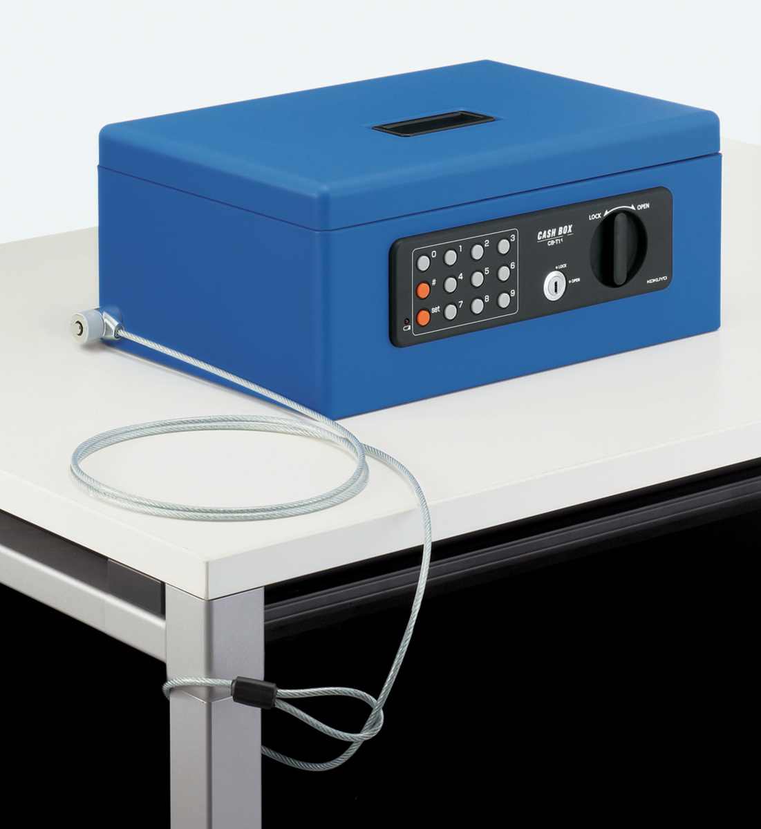 手提げ金庫(テンキー付き)A4 青｜文具｜コクヨ