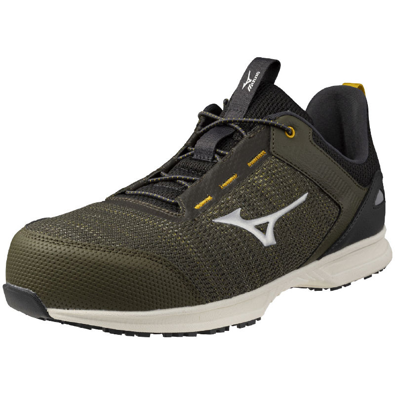 ミズノ プロテクティブスニーカー ALMIGHTY カーキ×シルバー