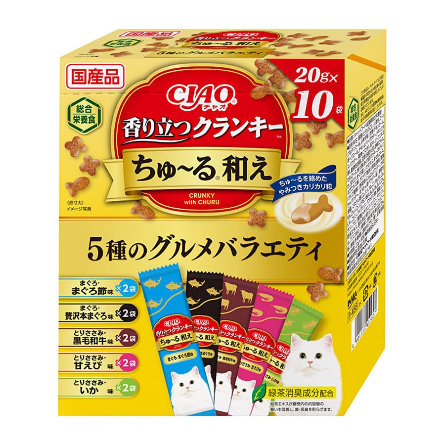 CIAO（チャオ） 香り立つクランキーちゅ～る和え 5種のグルメ