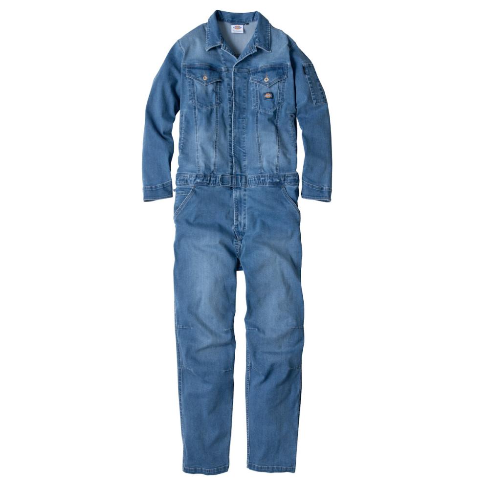 ディッキーズ ストレッチシルキーデニム ツナギ ライトインディゴ L