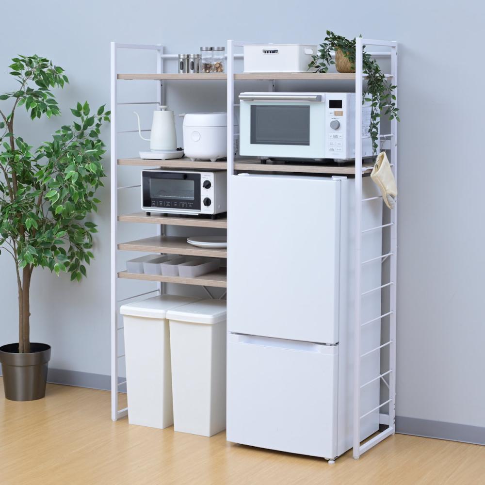 YAMAZEN（山善） 家電収納ラック ワイド ブラック