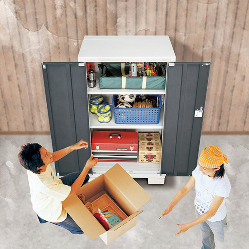 イナバ アイビーストッカーBJX－065DP 半棚 グレー 約幅0．6