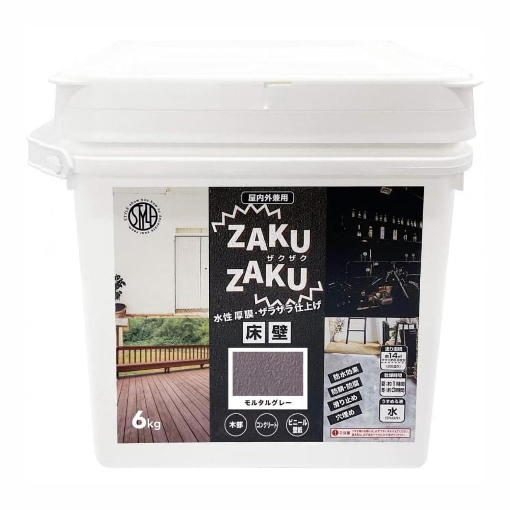 ニッペホームプロダクツ 水性塗料ZAKUZAKU 6kg モルタル