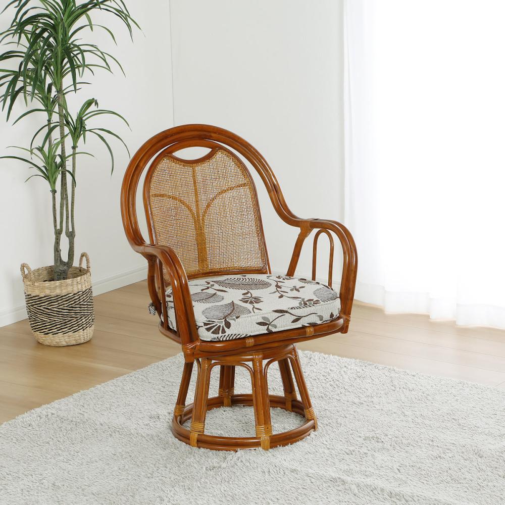 アテーナライフ ラタン回転チェア ワイドハイ SAC37CVN の通販