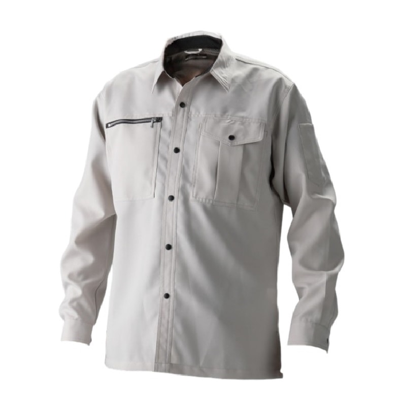 BEISING ドライワークシャツ 長袖 グレー 3L の通販