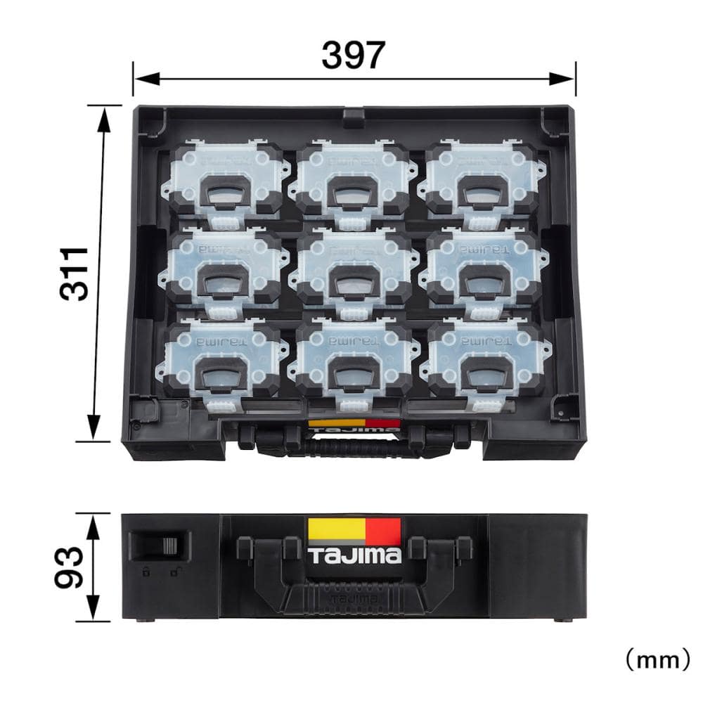 Tajima タジマ セフパーツケースSサイズ9個セットトレイ付