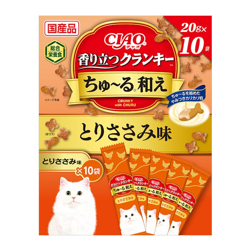 CIAO（チャオ） 香り立つクランキー ちゅ～る和え とりささみ味