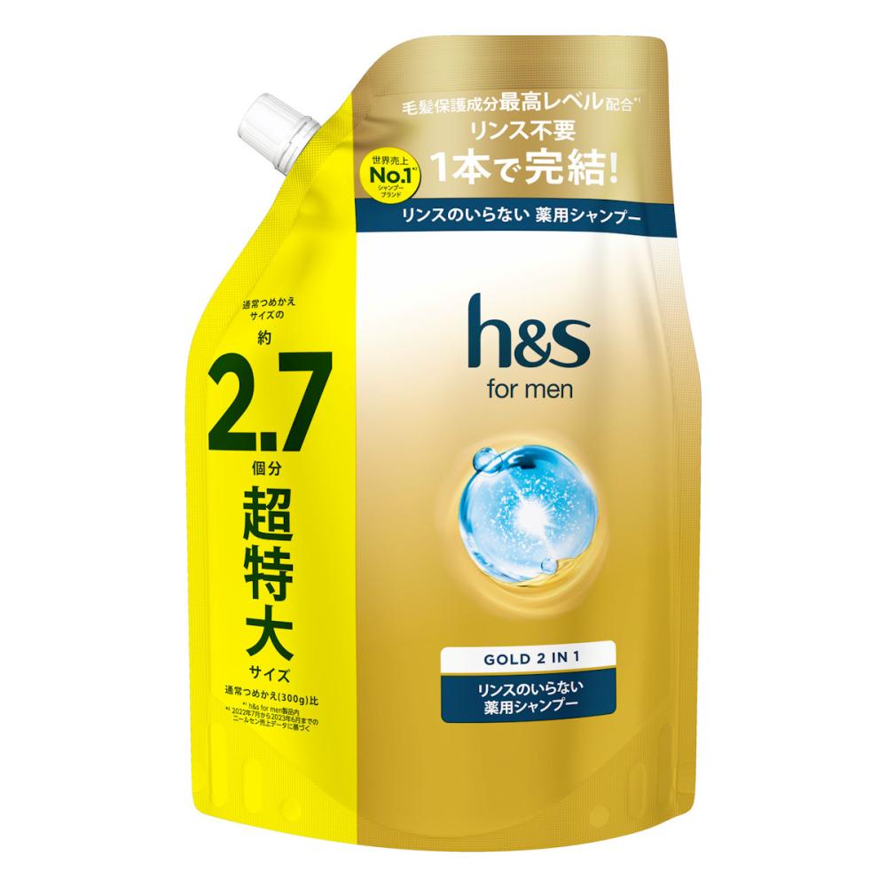 P＆G h＆s for men ゴールド2in1 シャンプー 詰め替え用
