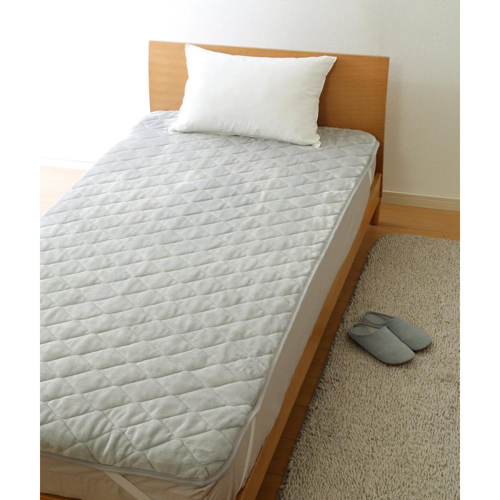 アテーナライフ ソフトタッチ敷パッド グレー シングル 100