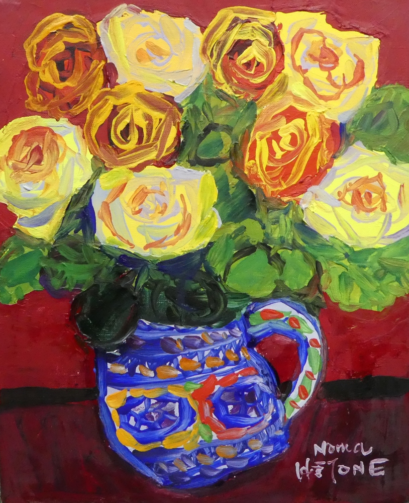 野間仁根 『薔薇』 [古美術こもれび] 骨董,掛軸,絵画の買取と販売,名古屋