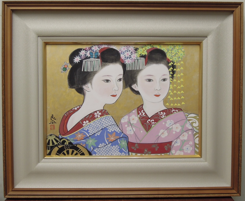三輪良平 『舞妓』 [古美術こもれび] 骨董,掛軸,絵画の買取と販売,名古屋