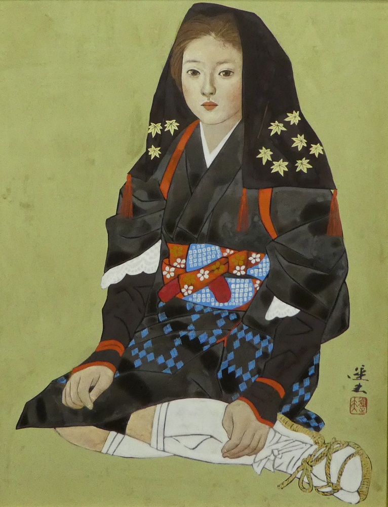 大森運夫 『大原女』 [古美術こもれび] 骨董,掛軸,絵画の買取と販売,名古屋