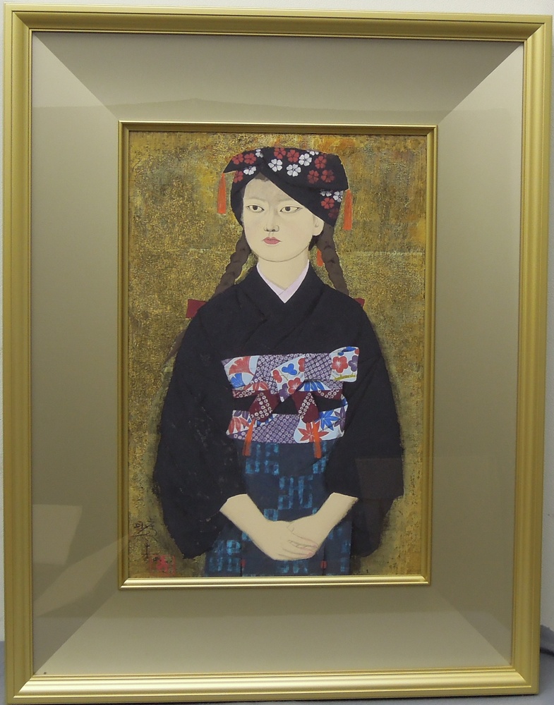 森田曠平 『洛北少女』 [古美術こもれび] 骨董,掛軸,絵画の買取と販売