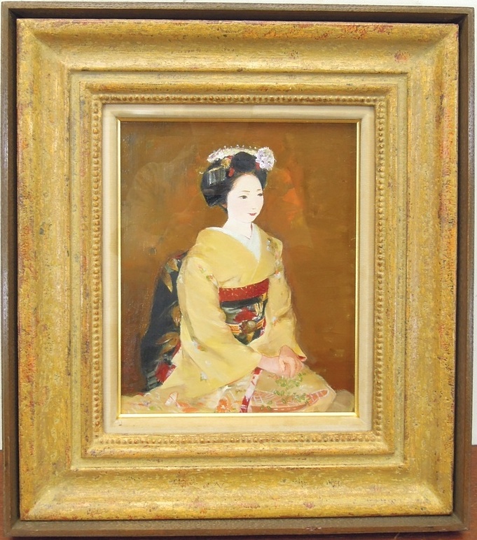 鬼頭鍋三郎 『舞妓』 [古美術こもれび] 絵画,古美術,骨董の買取と販売