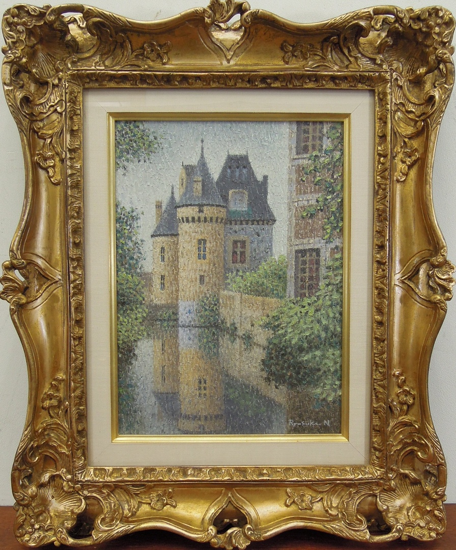 西村龍介 『水辺の城』 [古美術こもれび] 骨董,掛軸,絵画の買取と販売