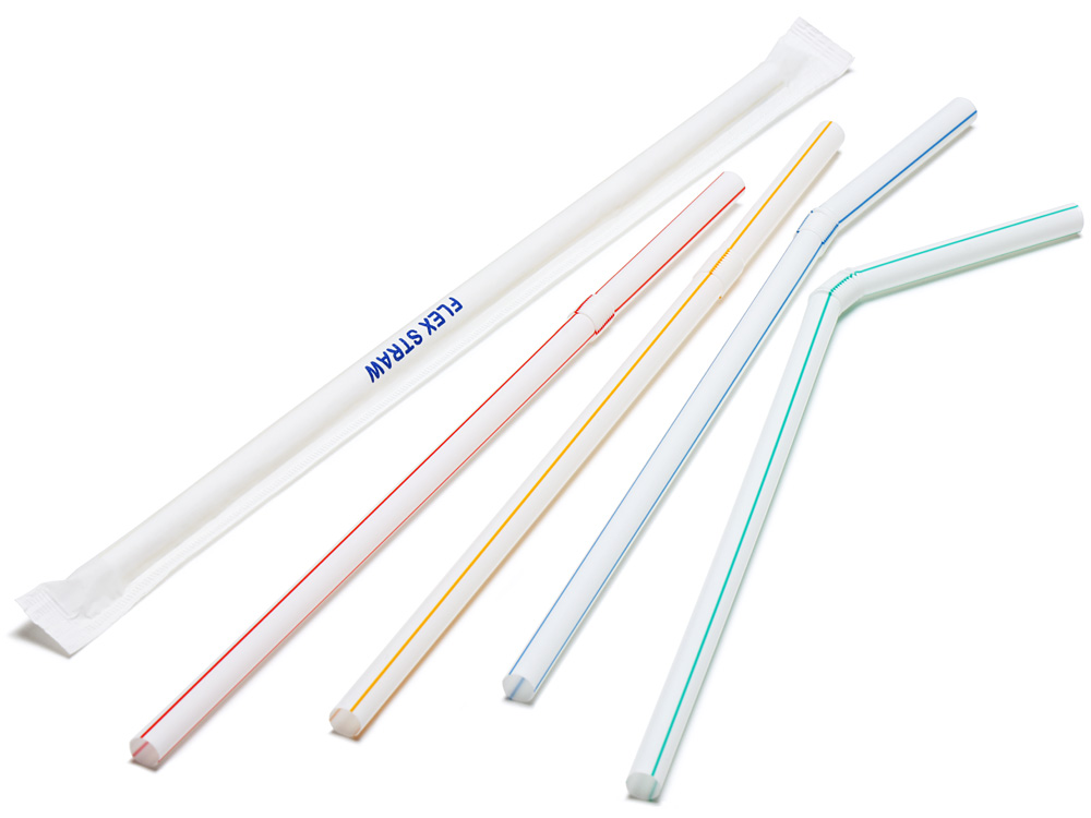 フレックスストロー ストライプﾟ5色 単袋 | ストロー | ネットストア
