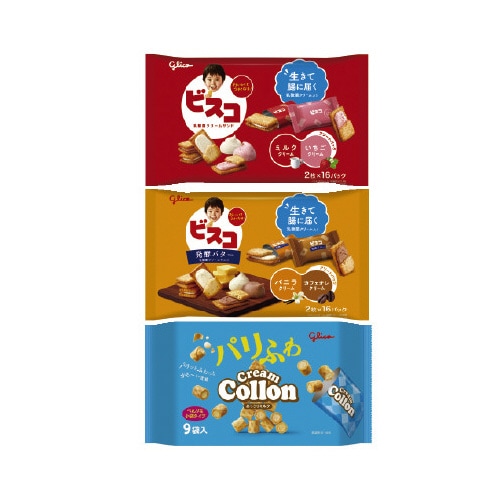 江崎グリコ ビスコ・クリームコロン3種アソート クッキー・ビスケット
