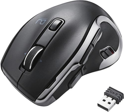 エレコム 無線マウス M－DC01MBBK ブラック 外形寸法（マウス