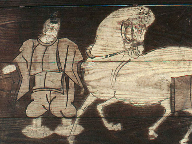 川口の文化財 - 曳き馬図絵馬