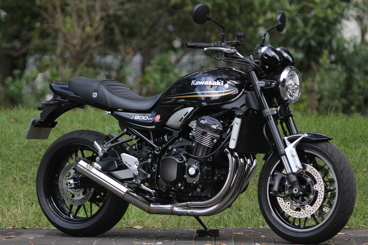 SP忠男より、Z900RS用のステンレス製フルエキゾーストマフラーが登場