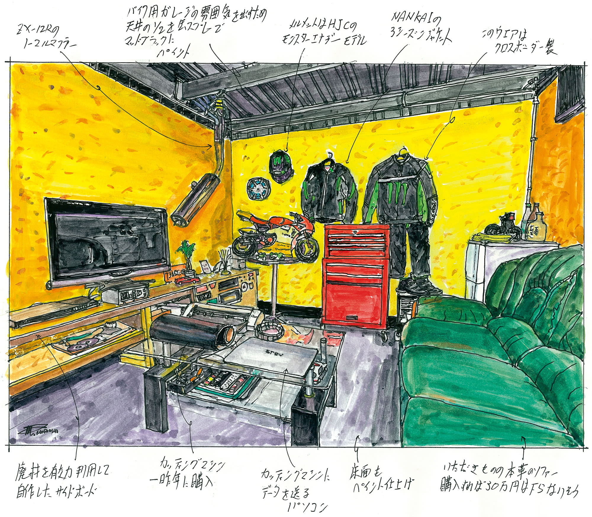 MY FAVORITE GARAGE］プロペインターを夢見る男のガレージライフ | MY