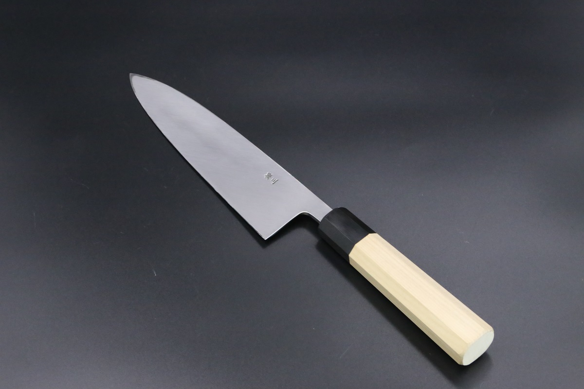 相出刃 銀三 210mm 鍛造 霞仕上 鞘付き-歌舞伎ナイフ