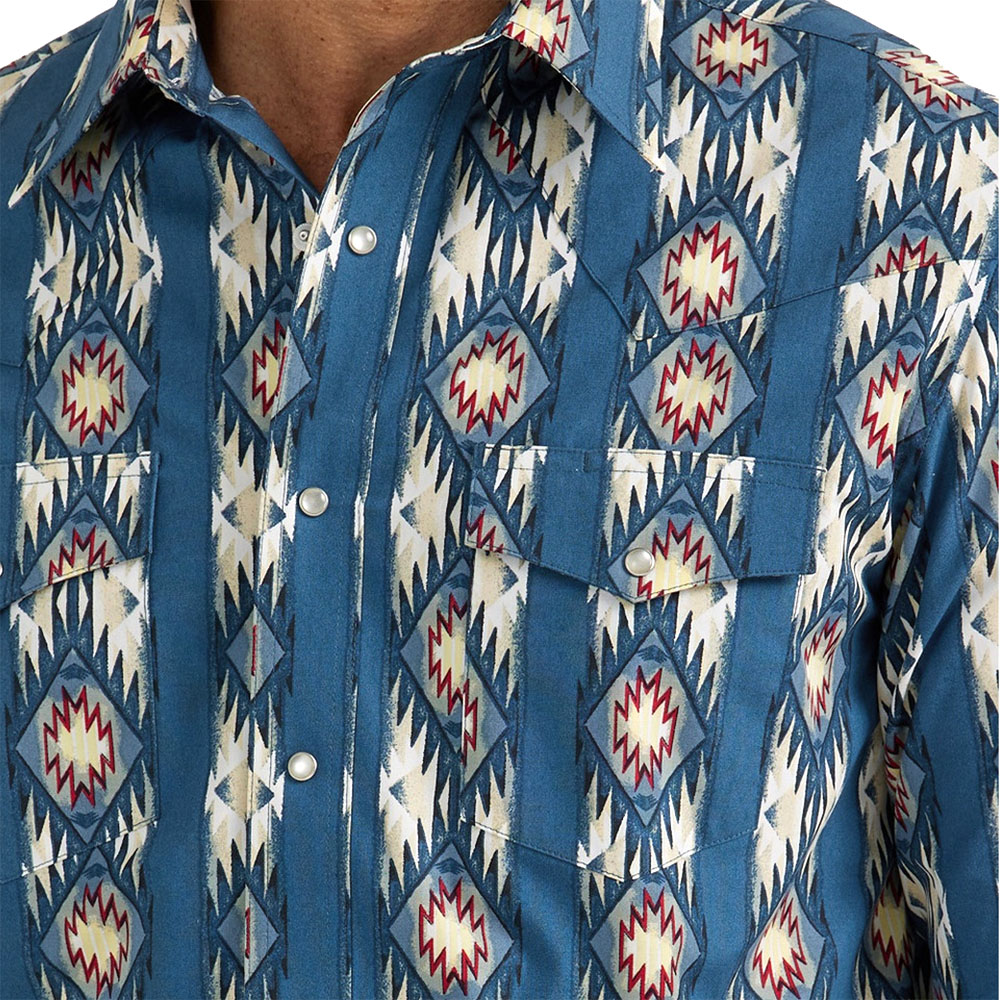 ラングラー チェコタ ネイティブ柄 ウエスタン シャツ メンズ