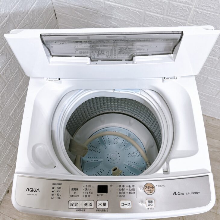AQUA 洗濯機 AQW-S60J(W)2021年製を新座市にて【買取】ご案内しました