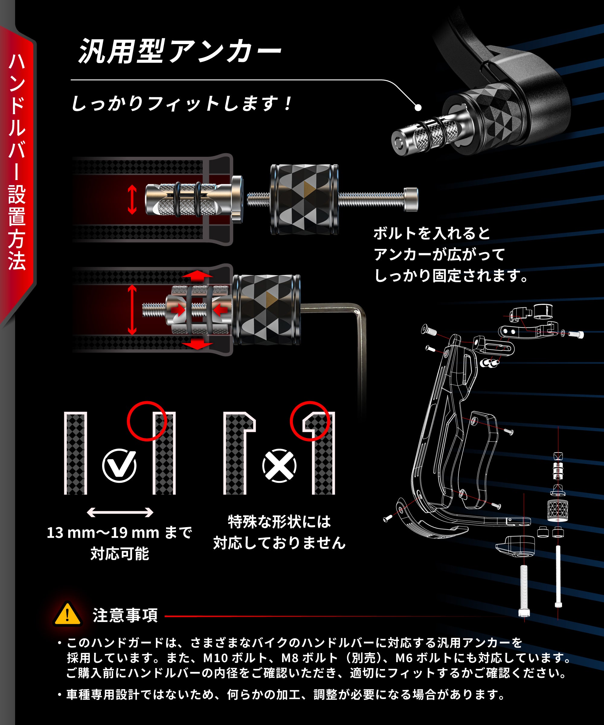カエディア オーバーガード HSZ1-C】CNCアルミ×PC製 高強度ハンド